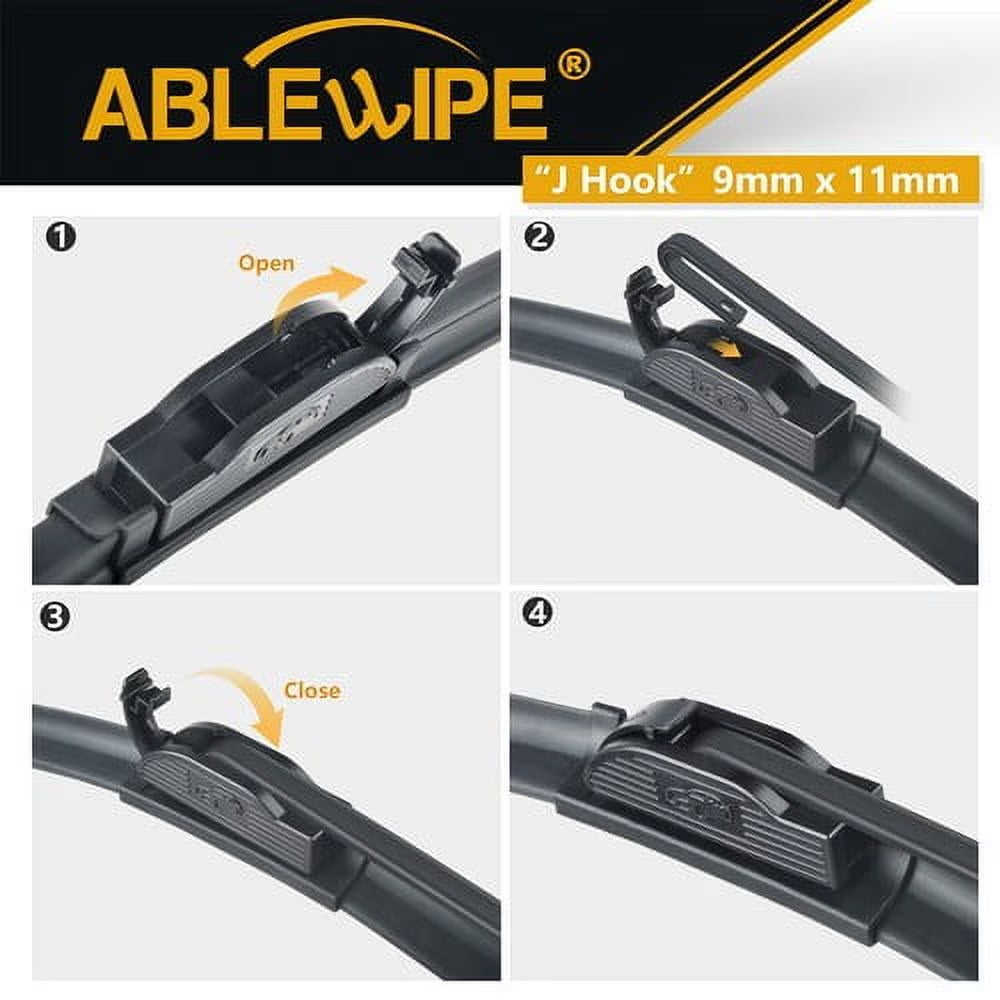 26"+19" Quality All Season Beam Windshield Wiper Blades (Set of 2)
