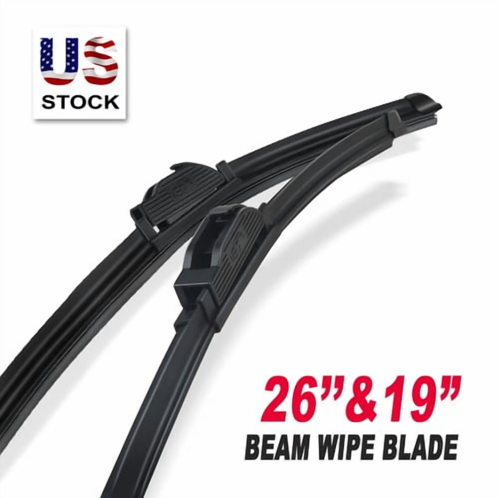 26"+19" Quality All Season Beam Windshield Wiper Blades (Set of 2)