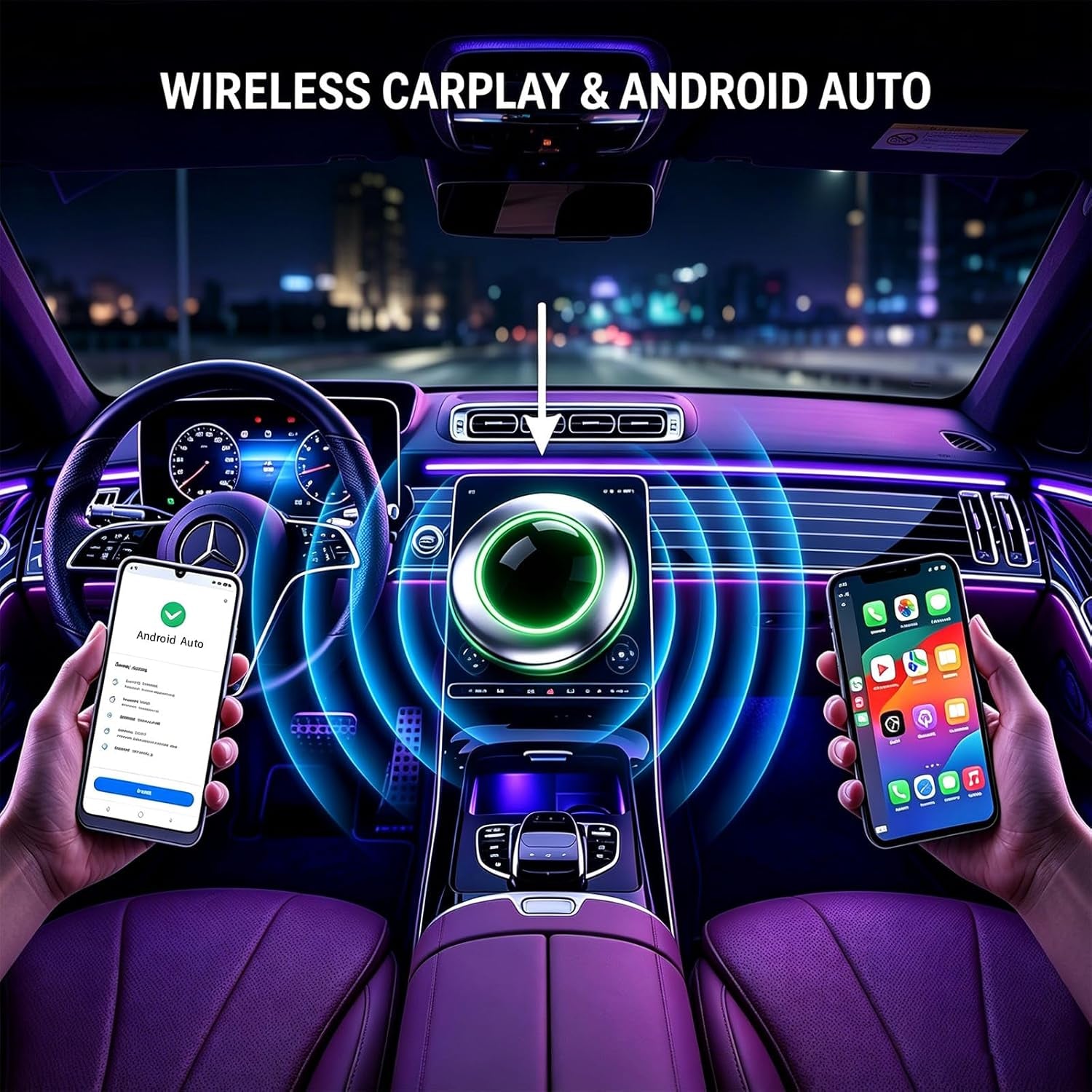 Onward Wireless Carplay Adapter — Plug & Play, No More Cords