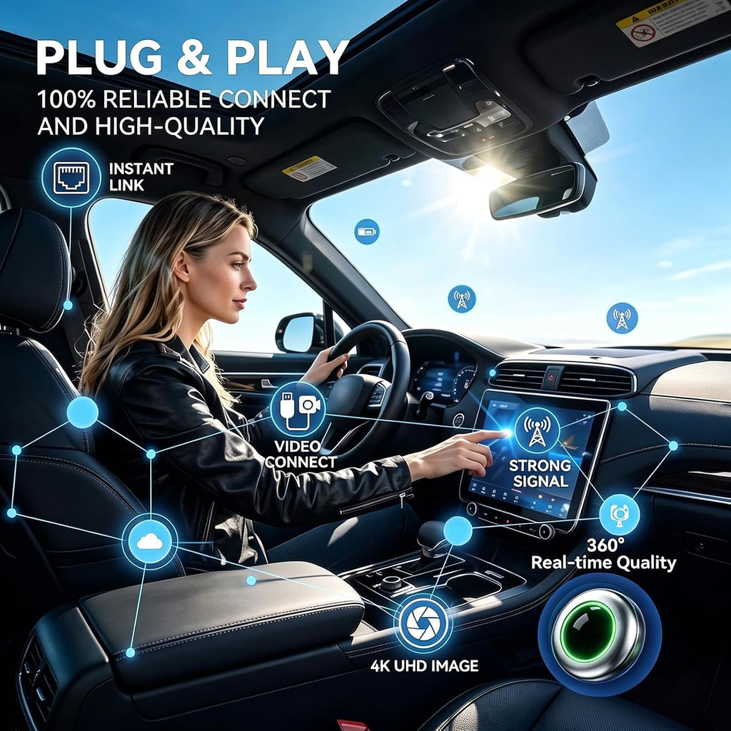 Onward Wireless Carplay Adapter — Plug & Play, No More Cords