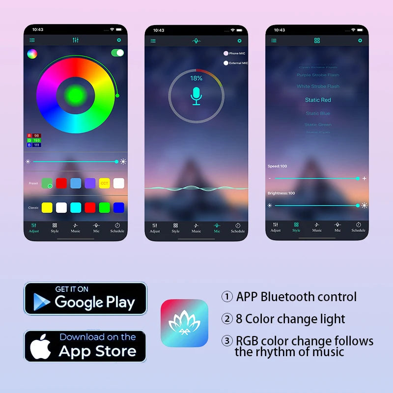 Onward LED Ambient Light Kit — App Controlled RGB Strip