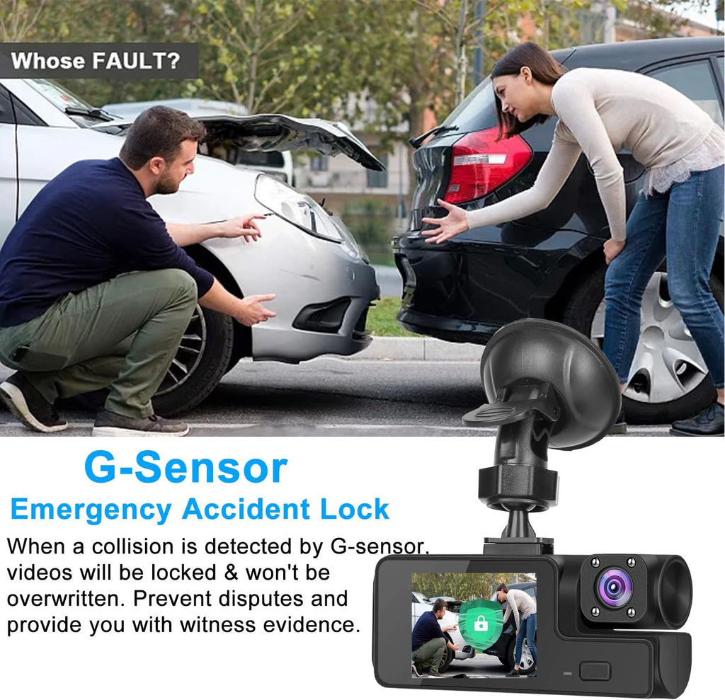 Onward Wifi Dash Cam — Front & Inside, Night Vision, 32GB Included